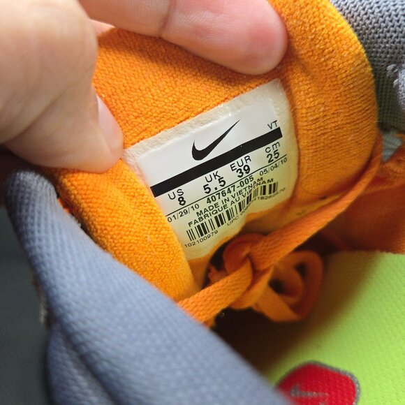 Nike Lunarglide 2 Shoes Womens Sz 8 Gray Orange Trainers Sneakers - Picture 8 of 9